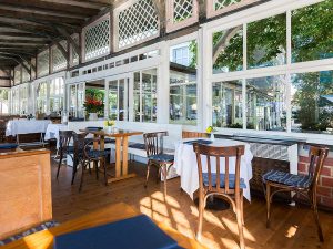 Sonne auf der Veranda im Fährhaus Caputh